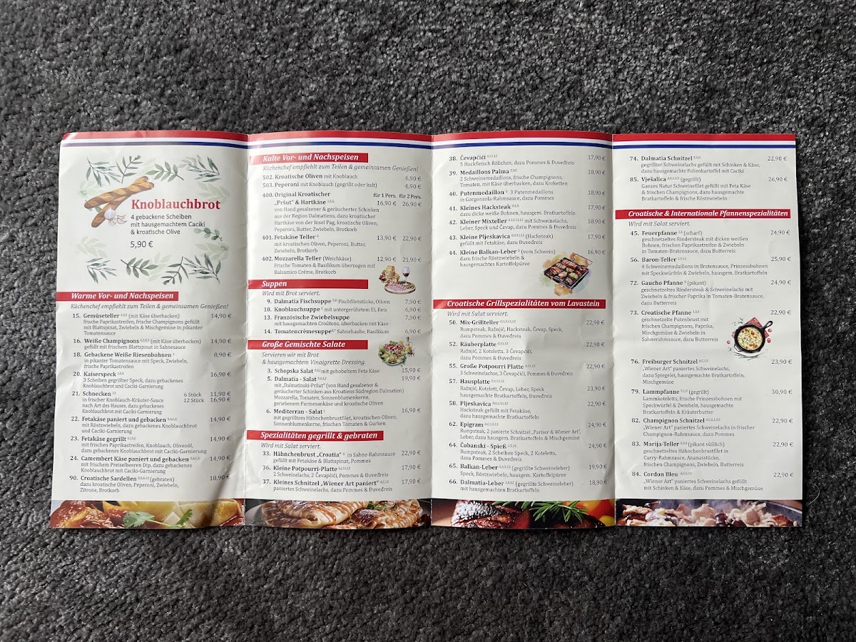 Menu - Croatia photo 1