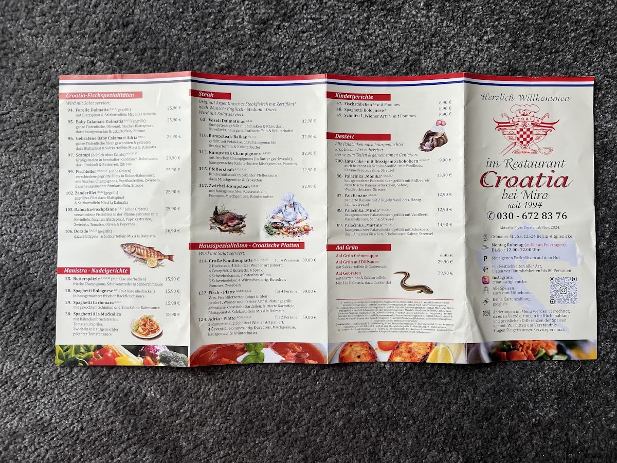 Menu - Croatia photo 2