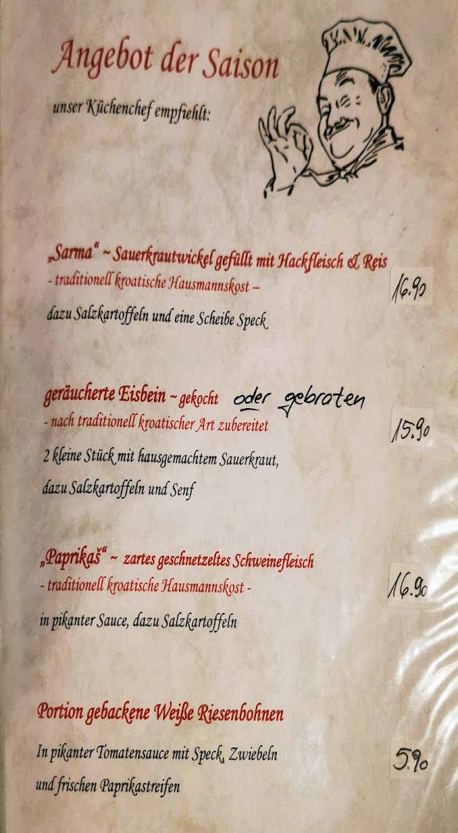 Menu - Croatia photo 4